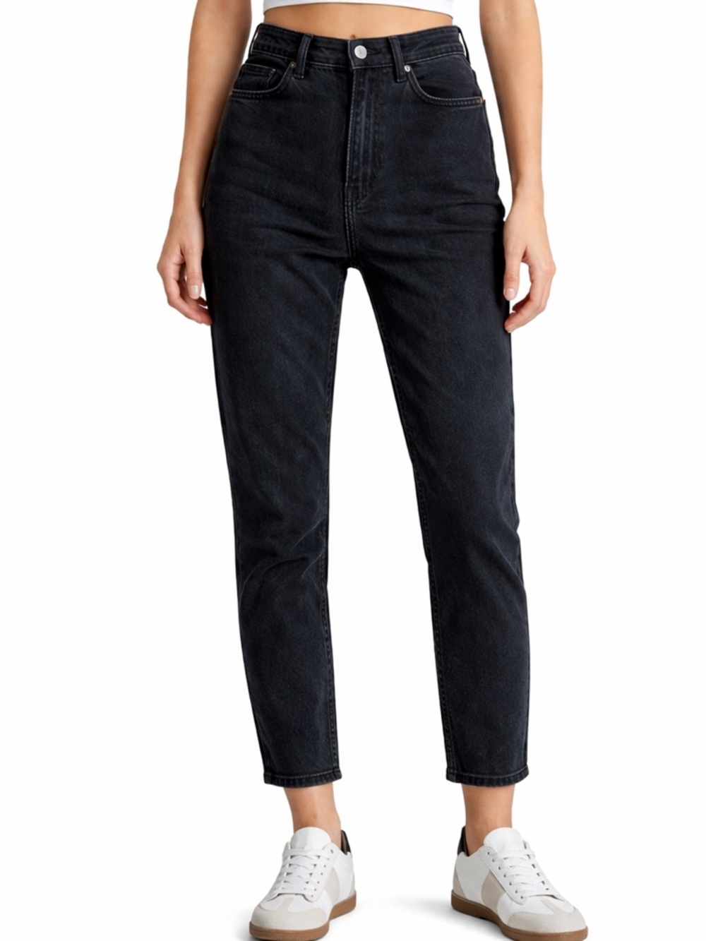 Everlane High Rise Straight Jeans Washed Black 29 Ankle